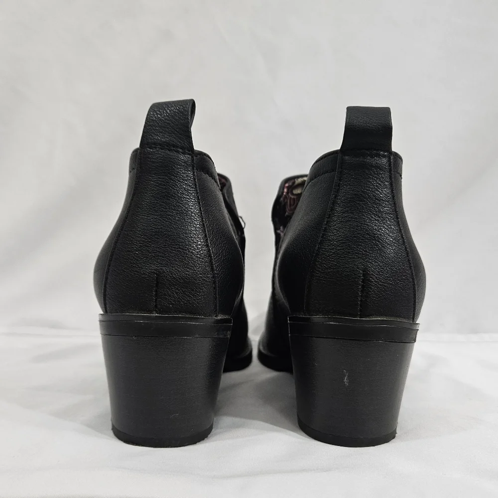 Baretraps Lidian Black Block Heel Booties Womens Size 8.5